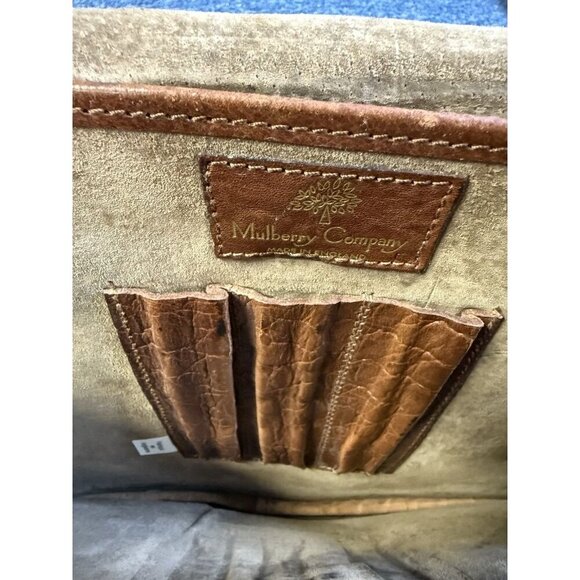MULBERRY Vintage Brown Congo Leather Briefcase / Messenger Bag - ENGLAND - Picture 10 of 16